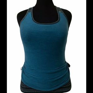 Athleta Racerback Top Build In Bra Teal Size XS